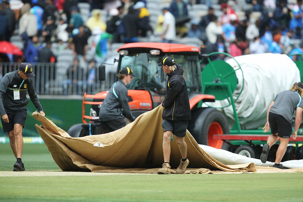 Indias tour of Australia IND Vs AUS 1st ODI Cricket photos from perth_covers on the pitch