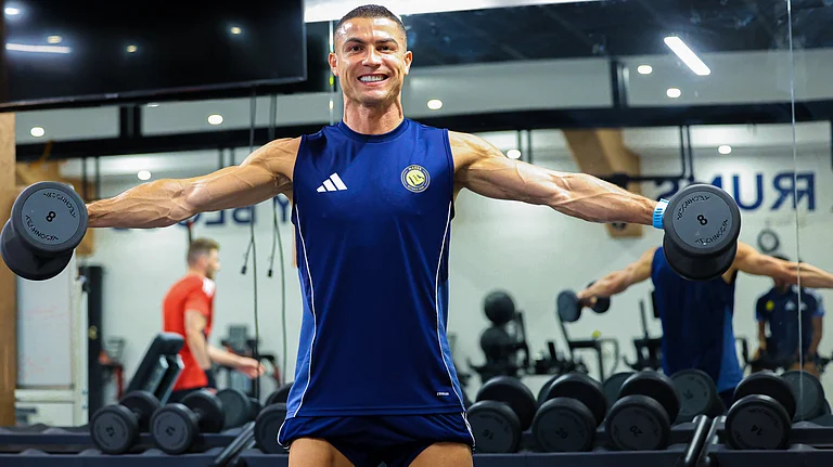 Al-Nassr's Cristiano Ronaldo in training. - | Photo: X/AlNassrFC_EN