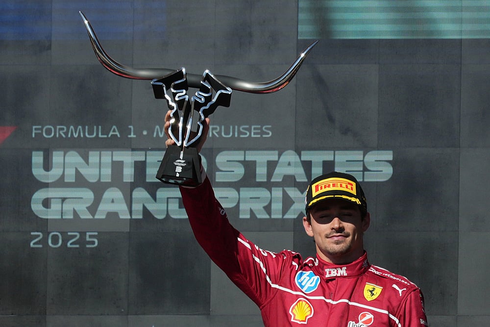 United States Grand Prix F1 GP auto race 2025 in Austin_ Charles Leclerc of Monaco