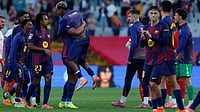 Barcelona Vs Olympiacos Highlights, UEFA Champions League 2025-26: Barca Hit Six To Win Big | Photo: AP/Joan Monfort : Barcelona Vs Olympiacos Live Score, UEFA Champions League 2025-26