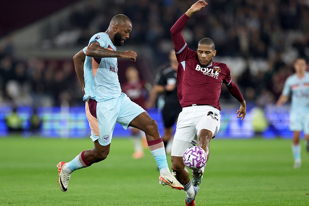 Britain soccer Premier League 2025-26 West Ham United Vs Brentford photos_ Jean-Clair Todibo 