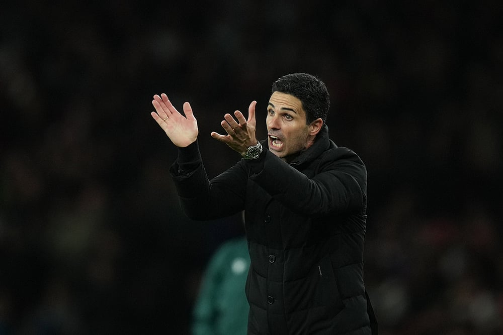 Britain soccer UEFA Champions League 2025-26 Arsenal Vs Atletico Madrid_Mikel Arteta 