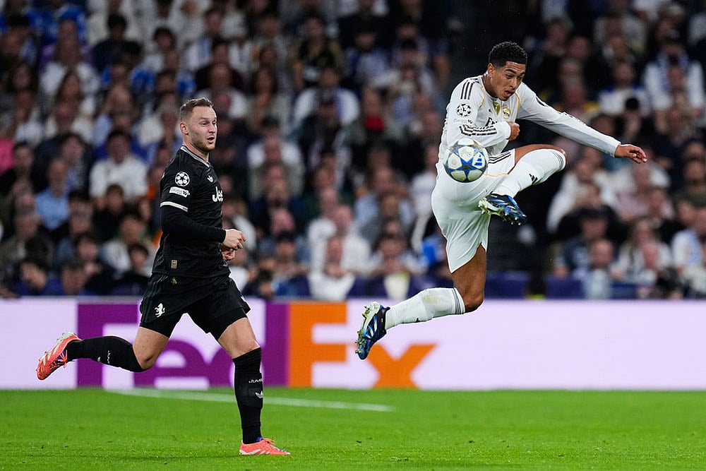 UEFA Champions League football match Real Madrid Vs Juventus_Jude Bellingham