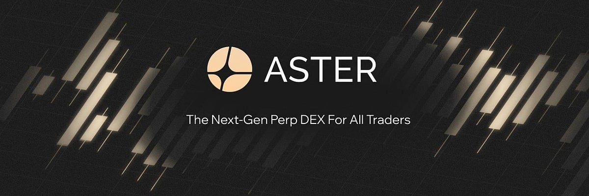 Aster (ASTER) logo with the text The Next-Gen Perp DEX For All Traders.