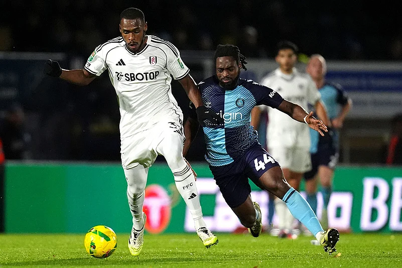 Britain Soccer English League Cup EFL match Wycombe Wanderers vs Fulham_Issa Diop