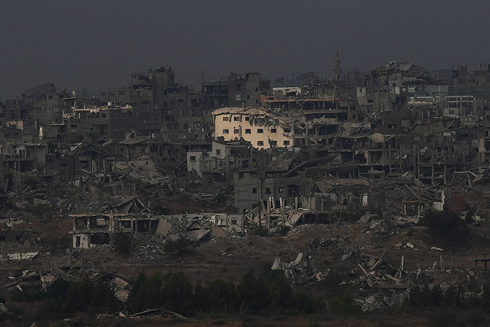Gaza war, Israeli army strike on the Bureij camp_Buildings destroyed during Israeli attack