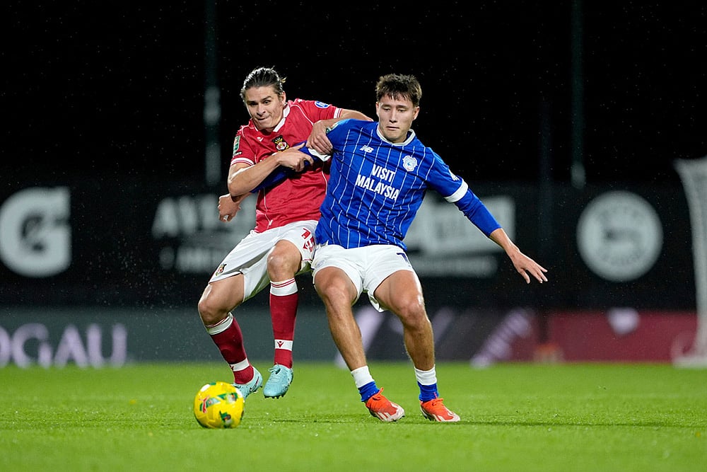 Britain Soccer English League Cup EFL match Wrexham vs Cardiff City_George Dobson