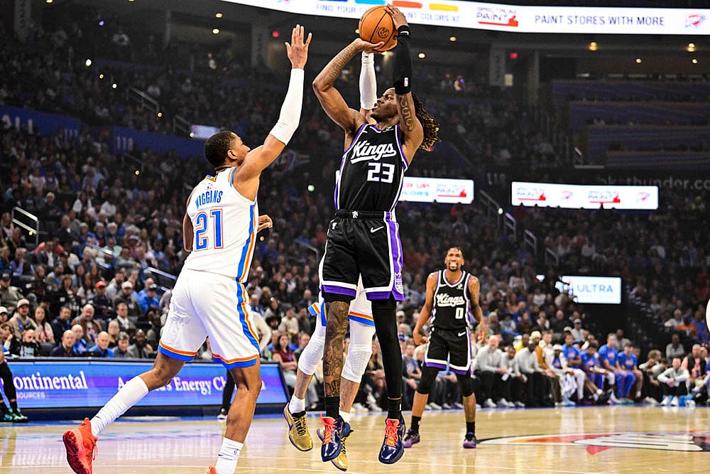 NBA 2025 Oklahoma City Thunder vs Sacramento Kings basketball game_Keon Ellis