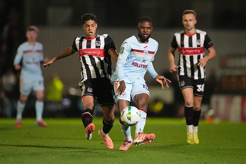 Britain Soccer English League Cup EFL match Grimsby Town vs Brentford_ Evan Khouri