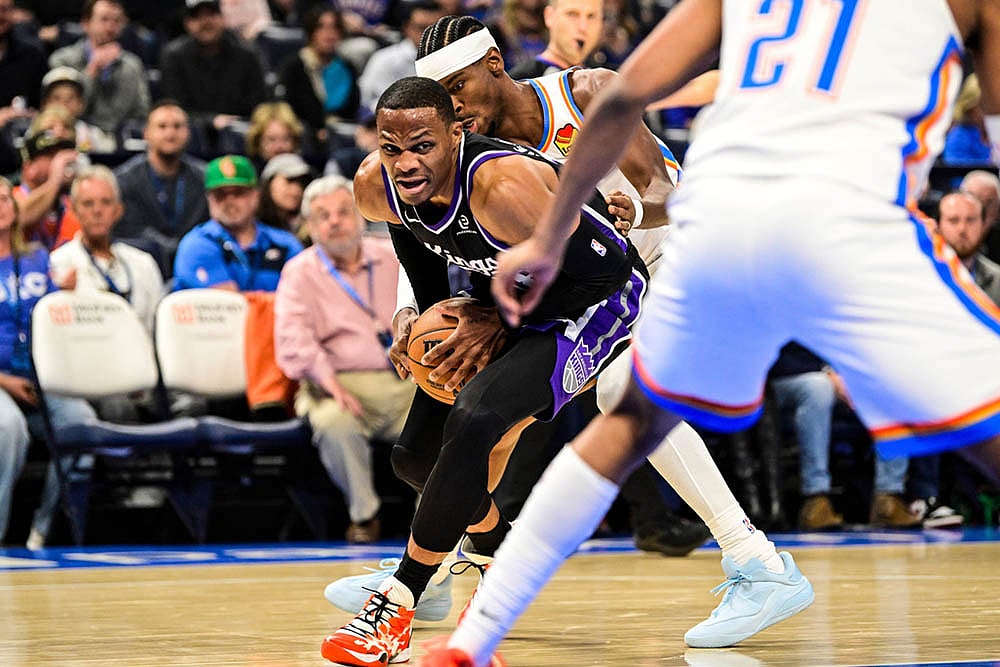 NBA 2025 Oklahoma City Thunder vs Sacramento Kings basketball game_Russell Westbrook