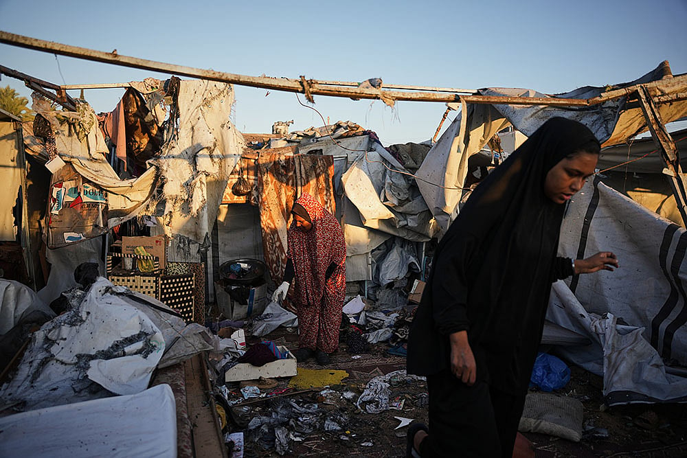 Gaza war, Israeli army strike on the Bureij camp_Displaced Palestinians