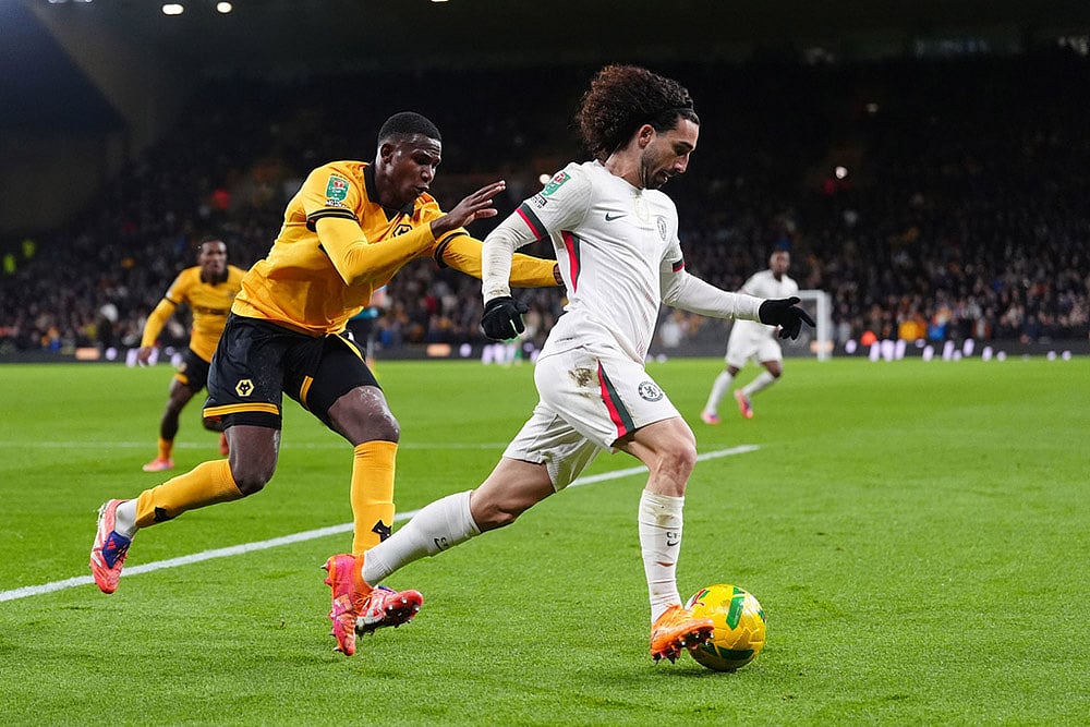 EFL Cup 2025-26 Fourth Round Wolverhampton Wanderers vs Chelsea: Marc Cucurella
