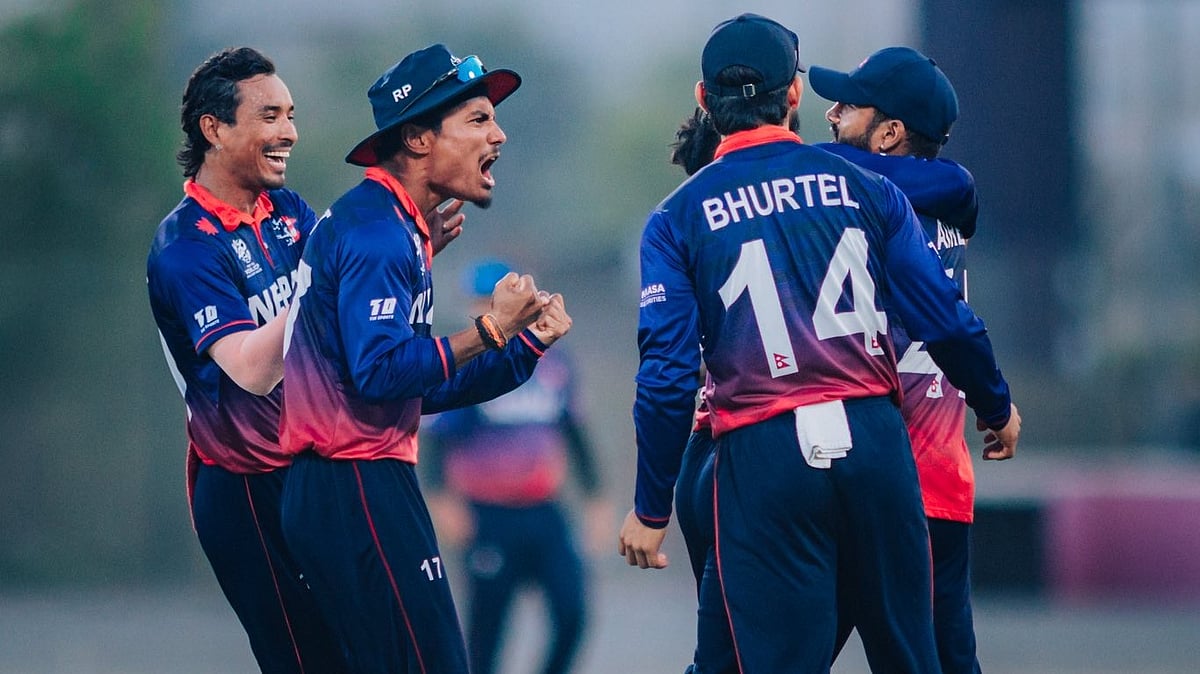 Nepal take on UAE in match 97 of CWC League 2 2026 at the Tribhuvan University International Cricket Ground on Saturday, April 25. - Photo: X/CricketNep