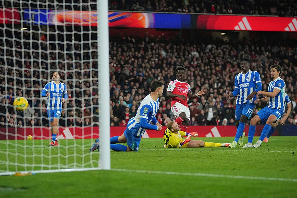 EFL Cup 2025-26 Fourth Round Arsenal vs Brighton & Hove Albion: Bukayo Saka