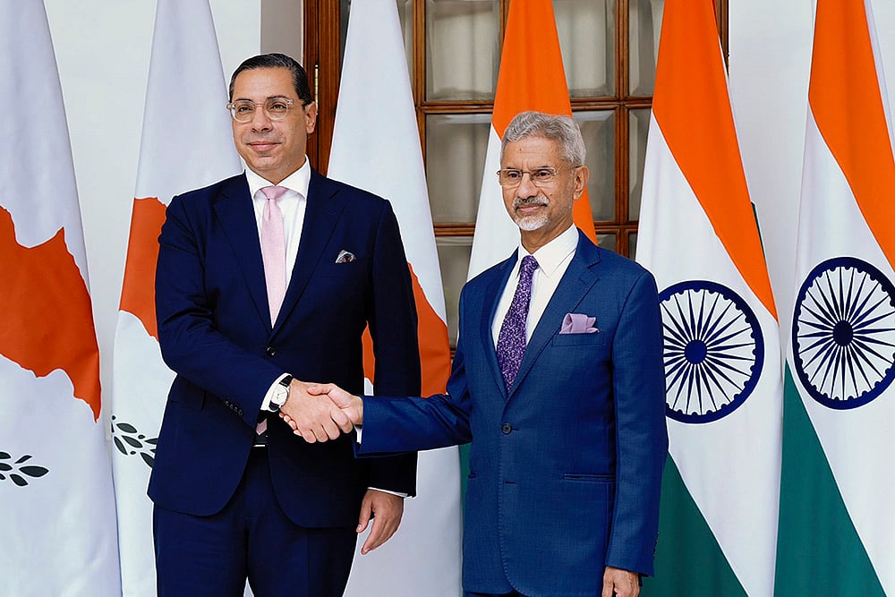 EAM S Jaishankar meets Cyprus FM Constantinos Kombos