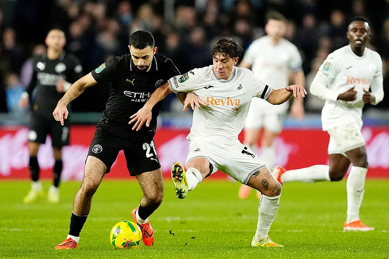 EFL Cup 2025-26 Fourth Round Swansea City vs Manchester City: Rayan Ait-Nouri