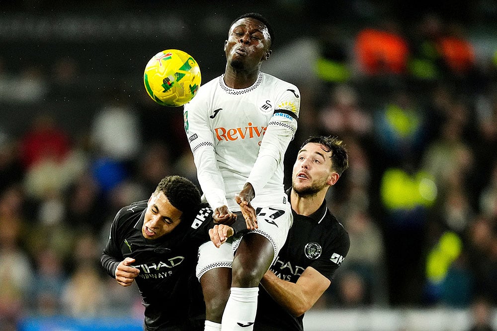EFL Cup 2025-26 Fourth Round Swansea City vs Manchester City:  Zeidane Inoussa