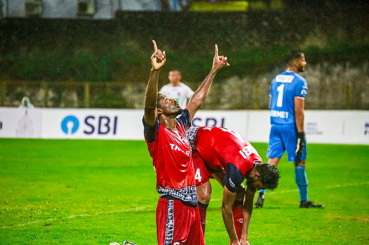 X/Jamshedpur FC : Messi Bouli celebrates 