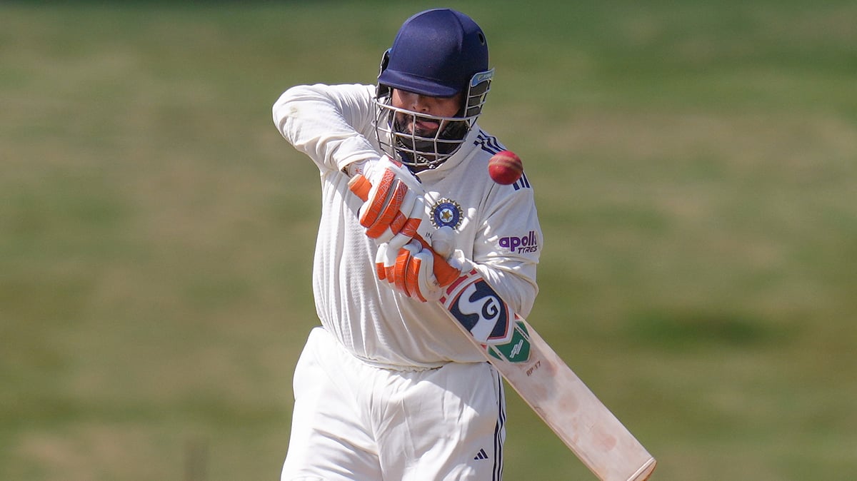 PTI : Captain Rishabh Pant plays a shot on day two of the first unofficial Test between India A and South Africa A at the BCCI Centre of Excellence in Bengaluru.