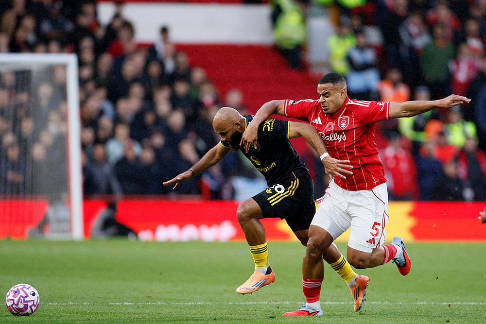 English Premier League 2025-26 Nottingham Forest vs Manchester United Soccer photos_Bryan Mbeumo