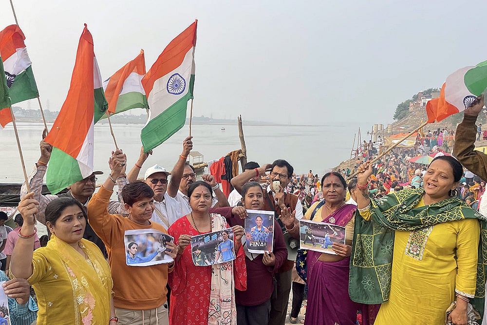 People show support ahead of the ICC Womens World Cup 2025