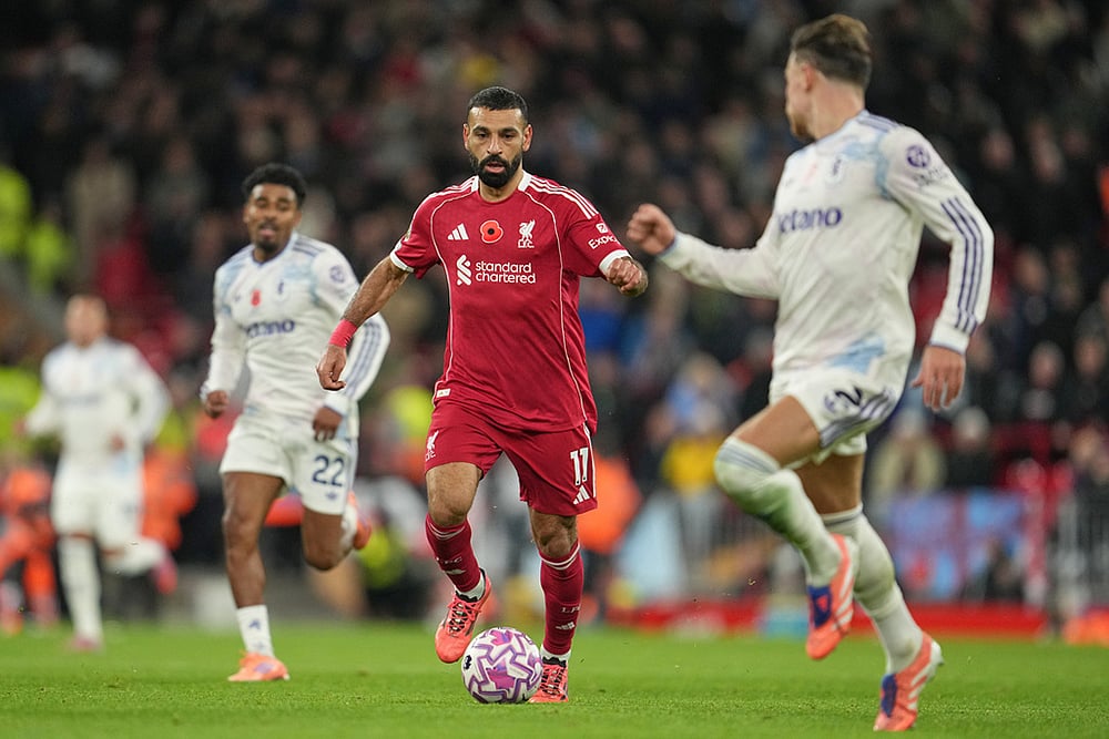 English Premier League Soccer 2025-26 Liverpool vs Aston Villa match photos_Mohamed Salah