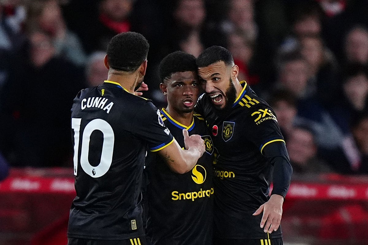 English Premier League 2025-26 Nottingham Forest vs Manchester United Soccer photos_Amad Diallo
