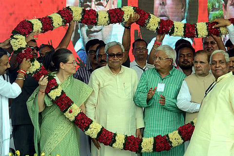 Lalu allighned himself with a pragmatic secular font in mahagathbandhan in 2015