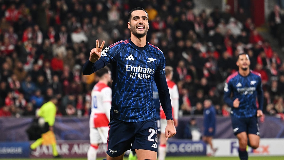 Mikel Merino scored twice for Arsenal