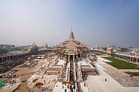 | Photo: @ShriRamTeerth/X via PTI  : Devotees throng the Shri Ram Janmabhoomi Temple on the 'Kartik Purnima' festival, in Ayodhya. 