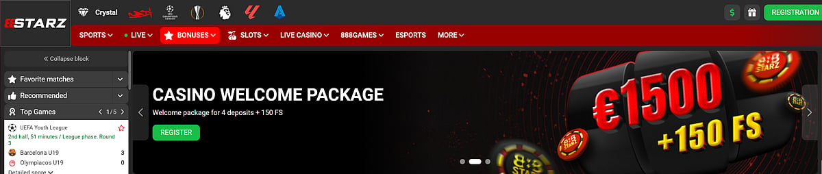 888Starz Home Page