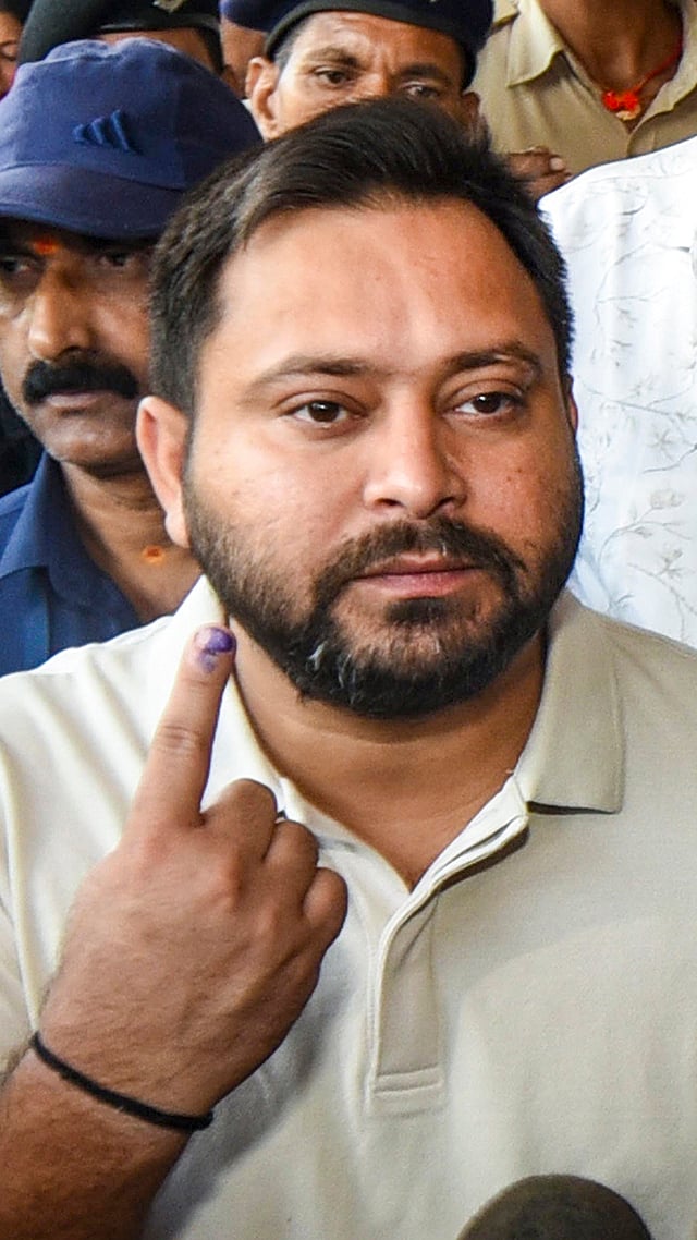 Tejaswi Yadav leading.