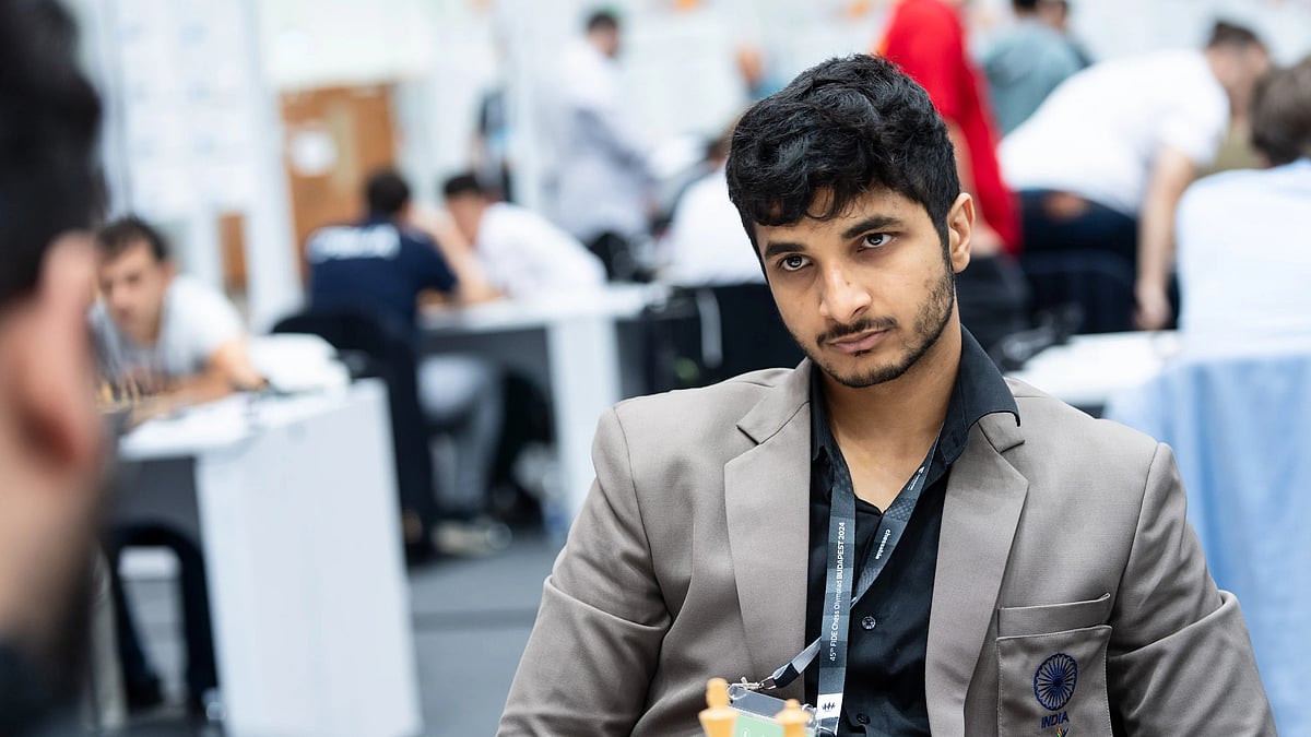 X/FIDE_Chess : FIDE World Cup 2025: Vidit Gujrathi during a match.