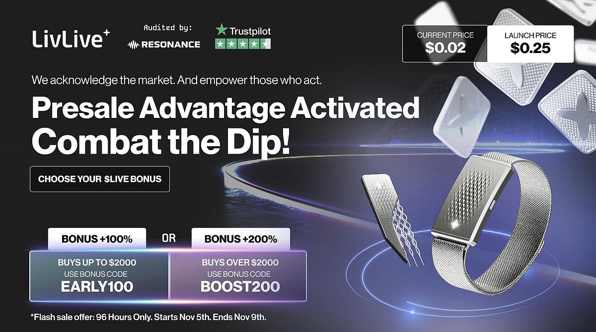 LivLive crypto bonus promotion banner