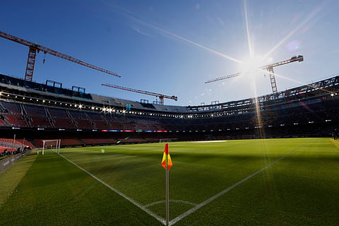 A general view of the Camp Nou stadium in Barcelona, Spain ahead of the team's first training session at the venue after its renovation. 