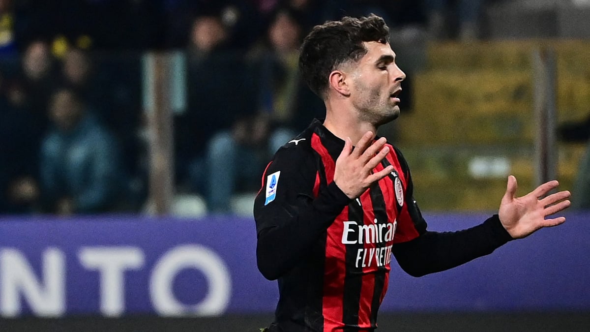 Christian Pulisic missed a golden chance for AC Milan against Parma