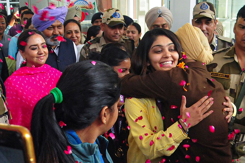 Harleen Deol arrives in Mohali