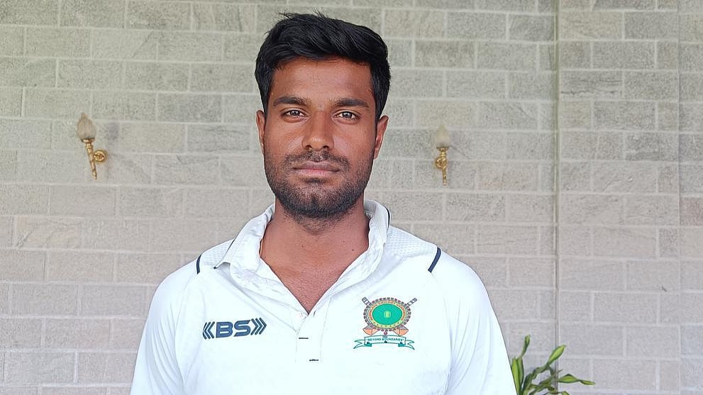 | Photo: X : File photo of Meghalaya cricket all-rounder Akash Kumar Choudhary.