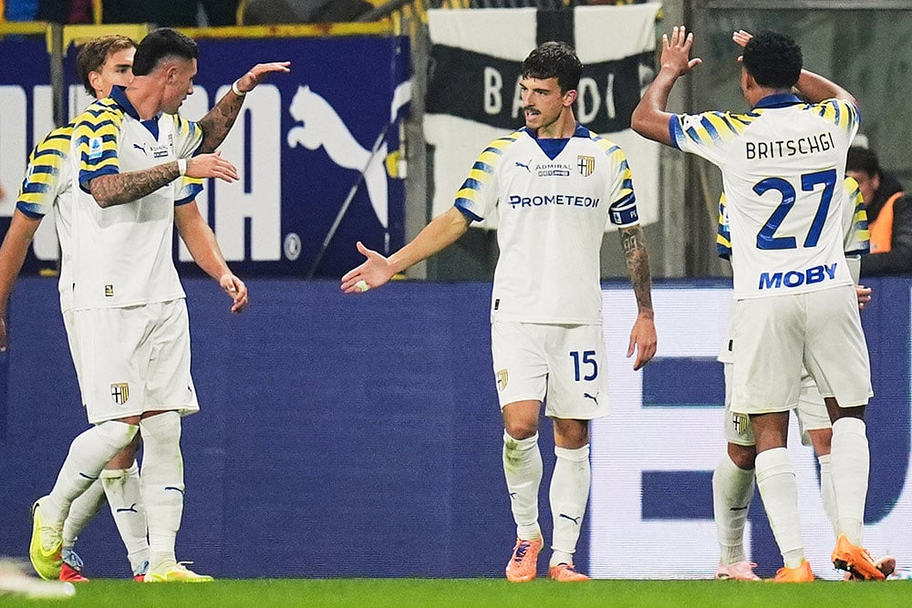 Italy soccer Serie A 2025-26 Parma Vs AC Milan-Enrico Del Prato 