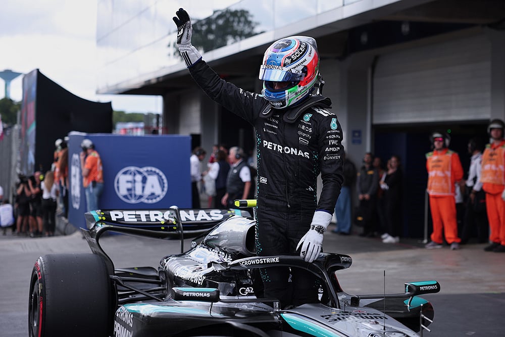 Sao Paulo Grand Prix 2025 qualifying session-Mercedes driver Kimi Antonelli