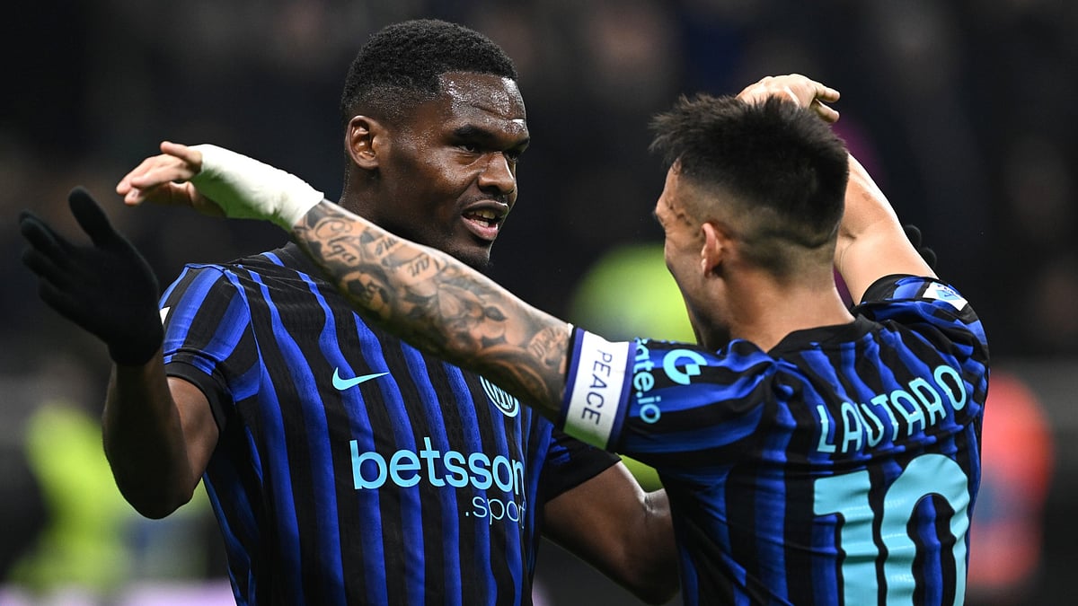Inter's goalscorers Ange-Yoan Barry and Lautaro Martinez