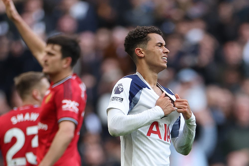 Premier League 2025-26 Tottenham Vs Man United-Brennan Johnson 