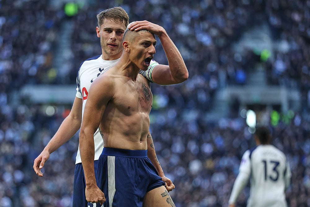 Premier League 2025-26 Tottenham Vs Man United-Richarlison 