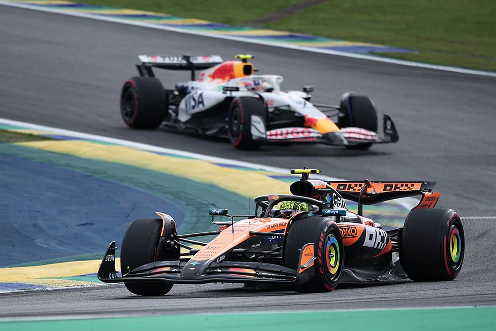 Sao Paulo Grand Prix 2025 qualifying session-McLaren driver Lando Norris of Britain