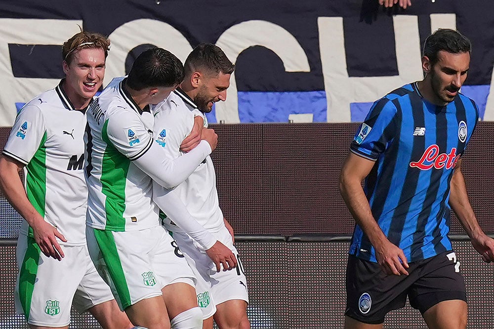 Italy soccer Serie A-Atalanta Vs Sassuolo-Sassuolos Domenico Berardi