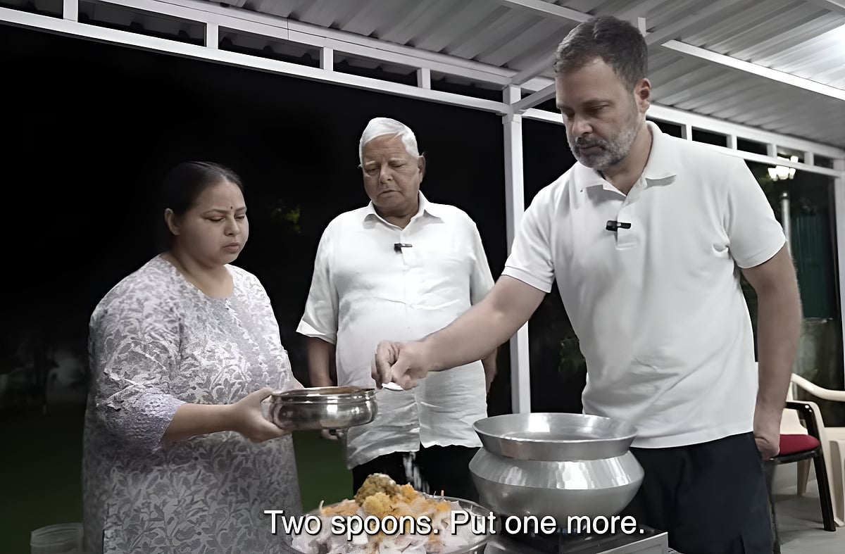 Rahul Lalu preparing mutton - X