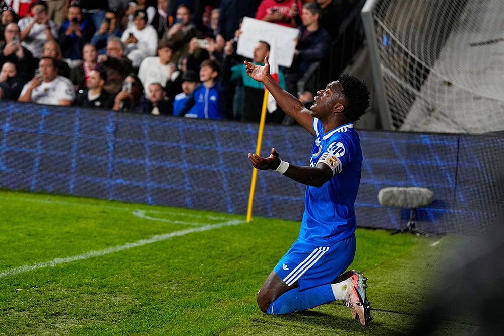 La Liga Rayo Vallecano Vs Real Madrid-Real Madrids Vinicius Junior