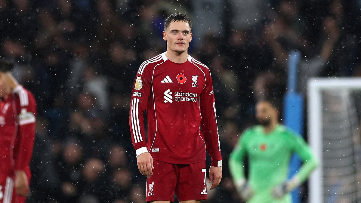 Liverpool's Florian Wirtz in action against Manchester City in English Premier League on November 9, 2025.