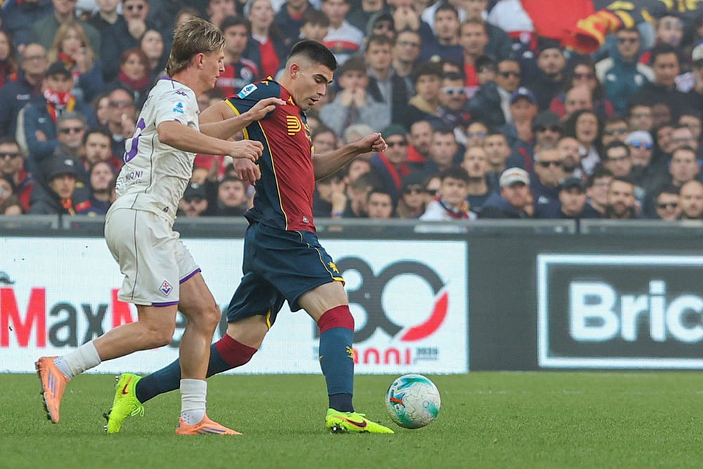 Italy soccer Serie A-Genoa Vs Fiorentina-Genoas Johan Vasquez