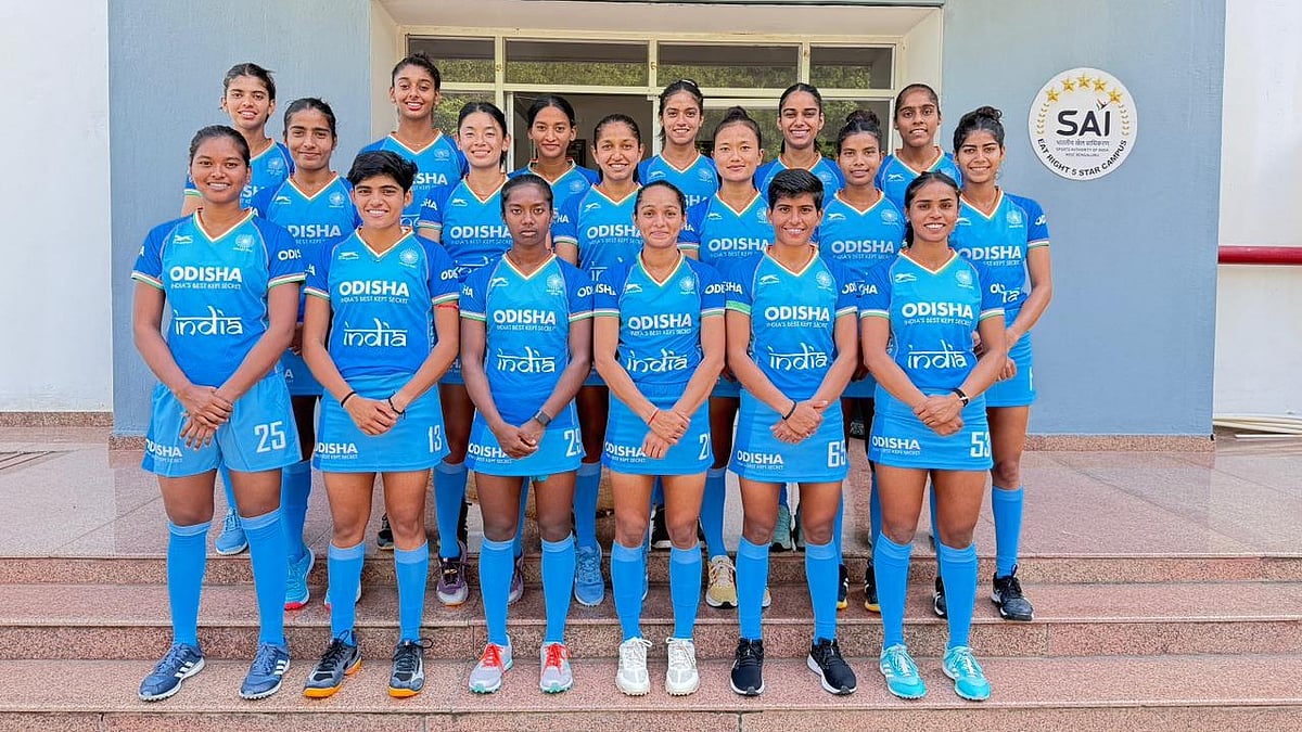 | Photo: Hockey India : The 20-member India squad for the FIH Women's Junior Hockey World Cup 2025.